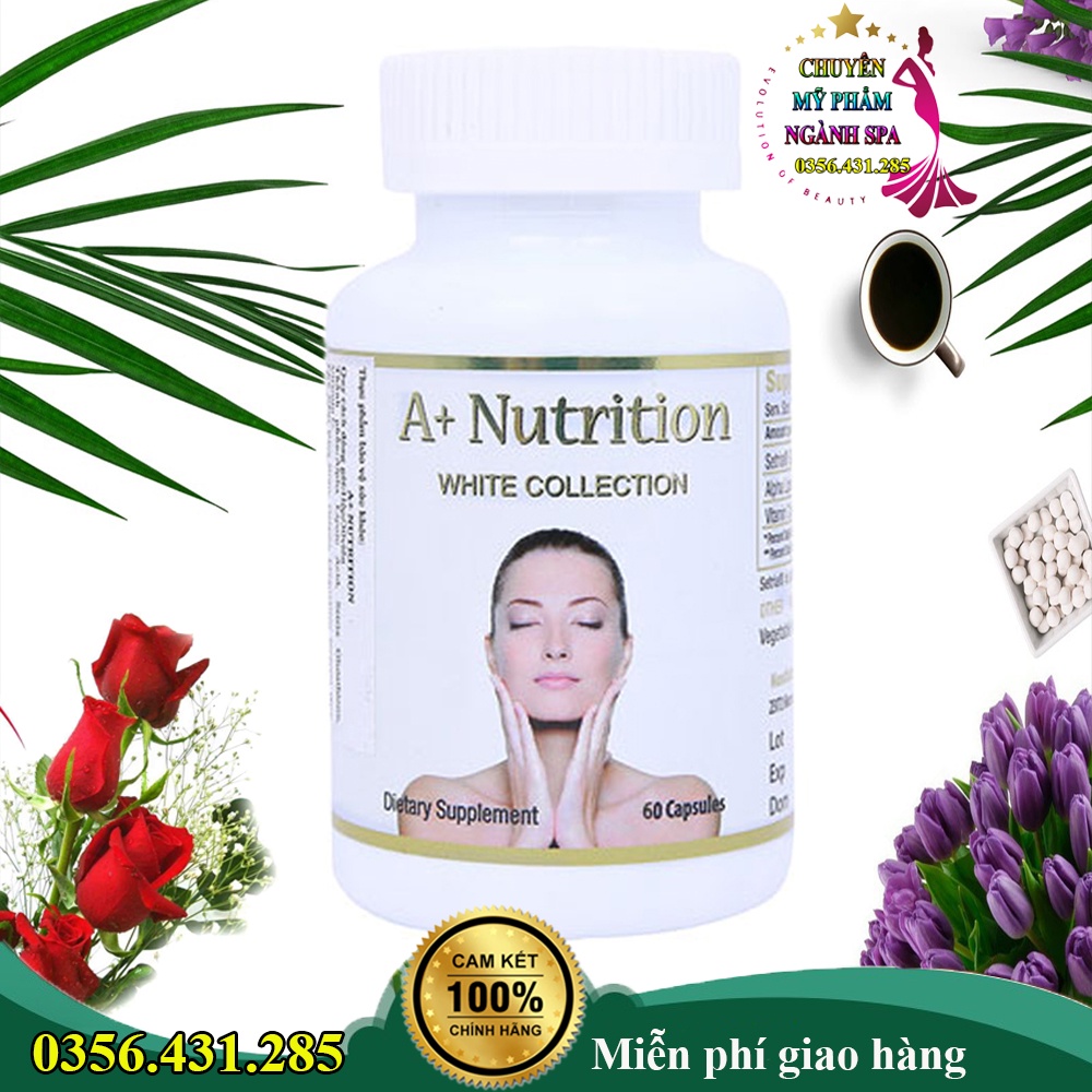 Viên uống trắng da , tăng sinh collagen WHITE COLLECTION hộp 60 viên