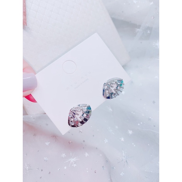 bông tai hình vỏ sò khuyên tai cá tính kim loại