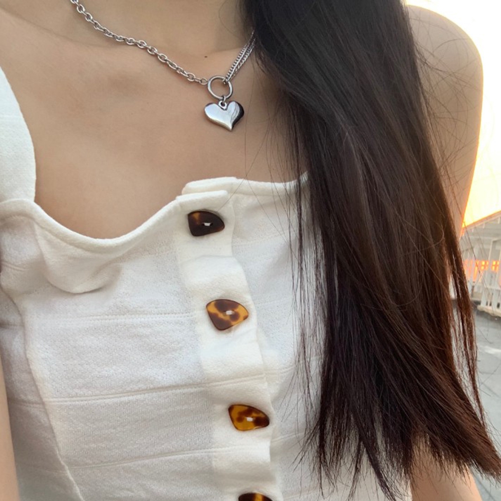 Dây Chuyền Inox Hình Trái Tim Cá Tính Thời Trang Cho Nữ | BigBuy360 - bigbuy360.vn