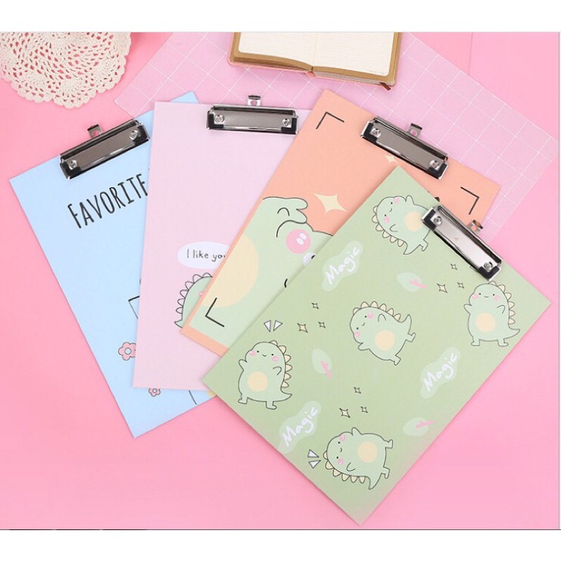 bìa đựng tài liệu A4 mẫu khủng long cute -nhà Bean
