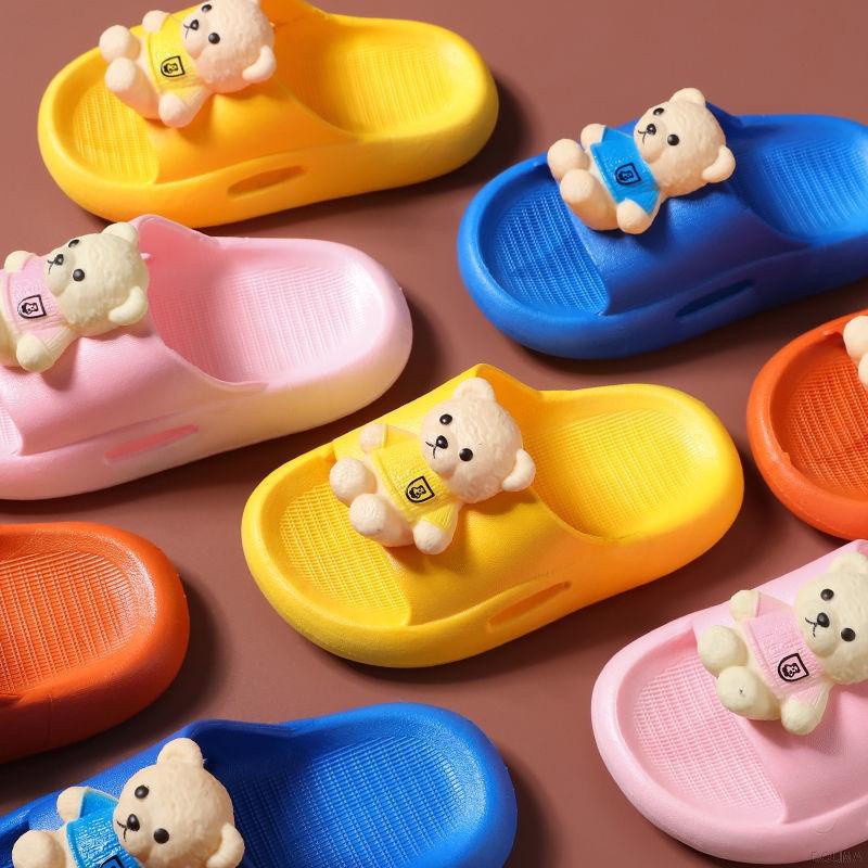 Dép quai ngang đế PVC mềm thiết kế hoạt hình ba chiều thời trang mùa hè dành cho trẻ em