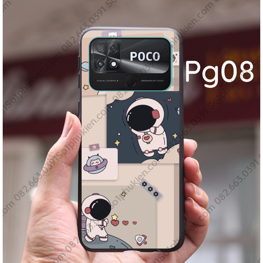 Ốp lưng Xiaomi Poco C40 dẻo in hình Phi hành gia vũ trụ ngân hà cá tính, trẻ trung