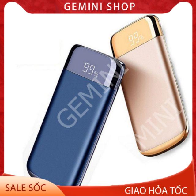 (Xả kho) Pin sạc dự phòng 10.000 Mah Gemini Shop màn hình LCD 2 cổng ra USB Y10