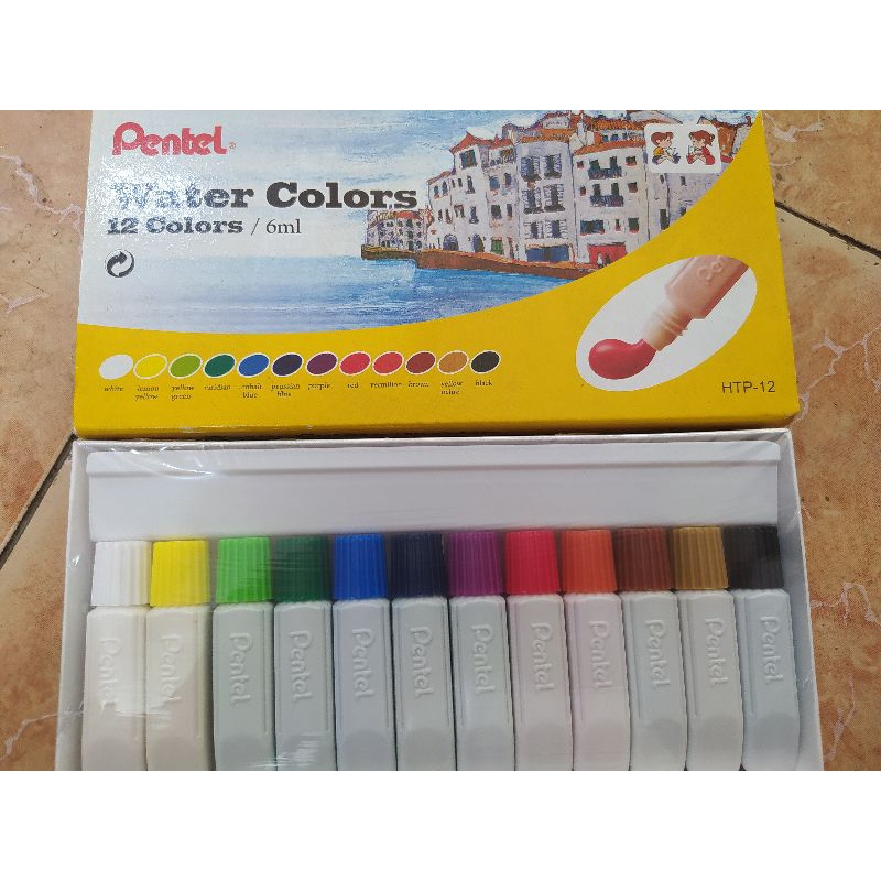 MÀU NƯỚC PENTEL 12 MÀU DẠNG TUÝP