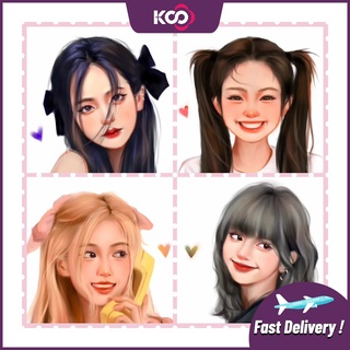 Bộ Tranh Đính Đá 5D Tự Làm 30x30cm / 40x40cm / 50x50cm Hình BLACKPINK Tranh kim cương