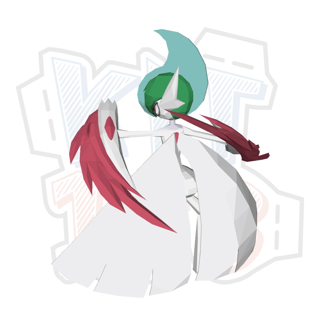 Mô hình giấy Anime Game Pokemon Mega Gallade