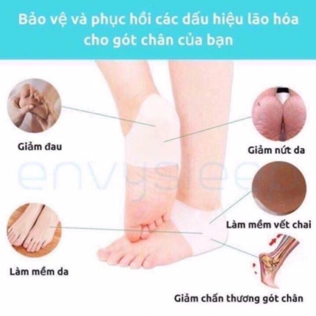 Combo 2 Miếng lót gót chân Silicon bảo vệ chống nứt nẻ gót chân -AC