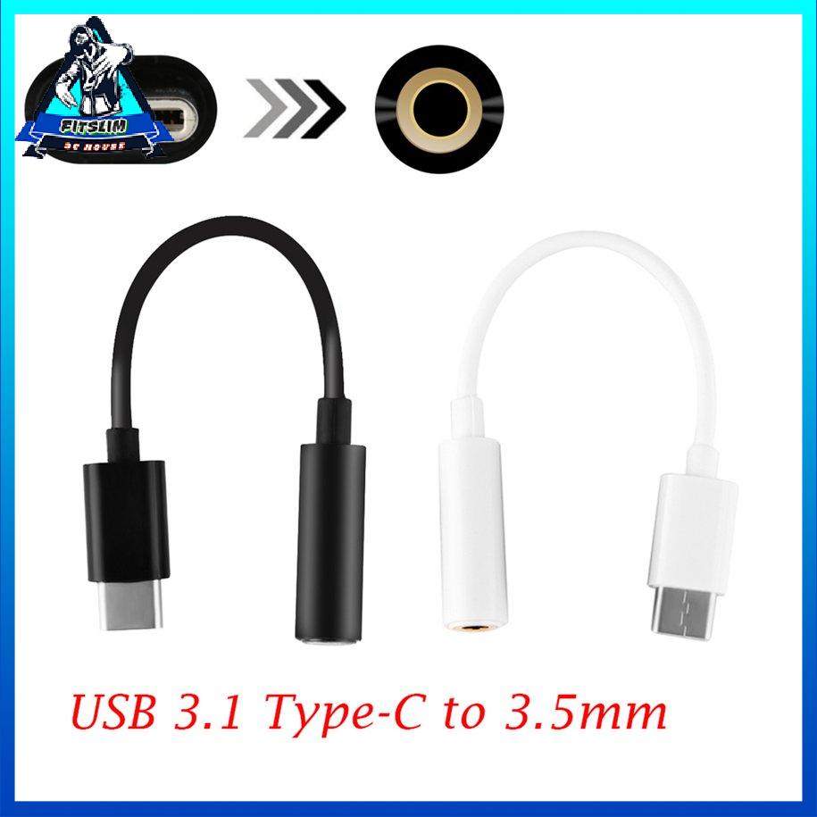 Cáp tai nghe Type-C sang 3.5mm Bộ chuyển đổi giắc cắm âm thanh USB-C Nam sang 3.5 Nữ [8/7]
