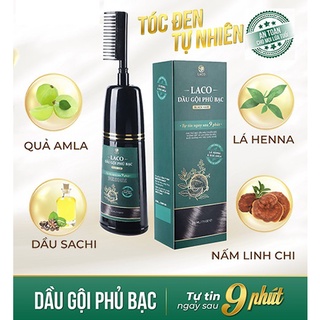 Dầu gội phủ bạc black hair 200ml,nhuộm tóc thảo dược phủ bạc đen và nâu tóc sau 9 phút, nhuộm tại nhà an toàn