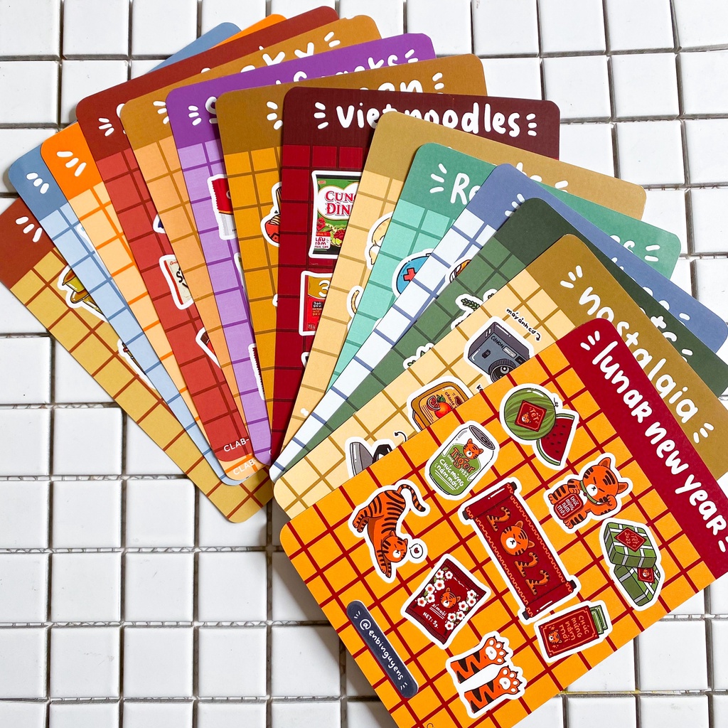 COMBO Sticker Món Ăn, Nước Uống Việt Nam Dễ Thương by Enbinguyen | Hidari Shop