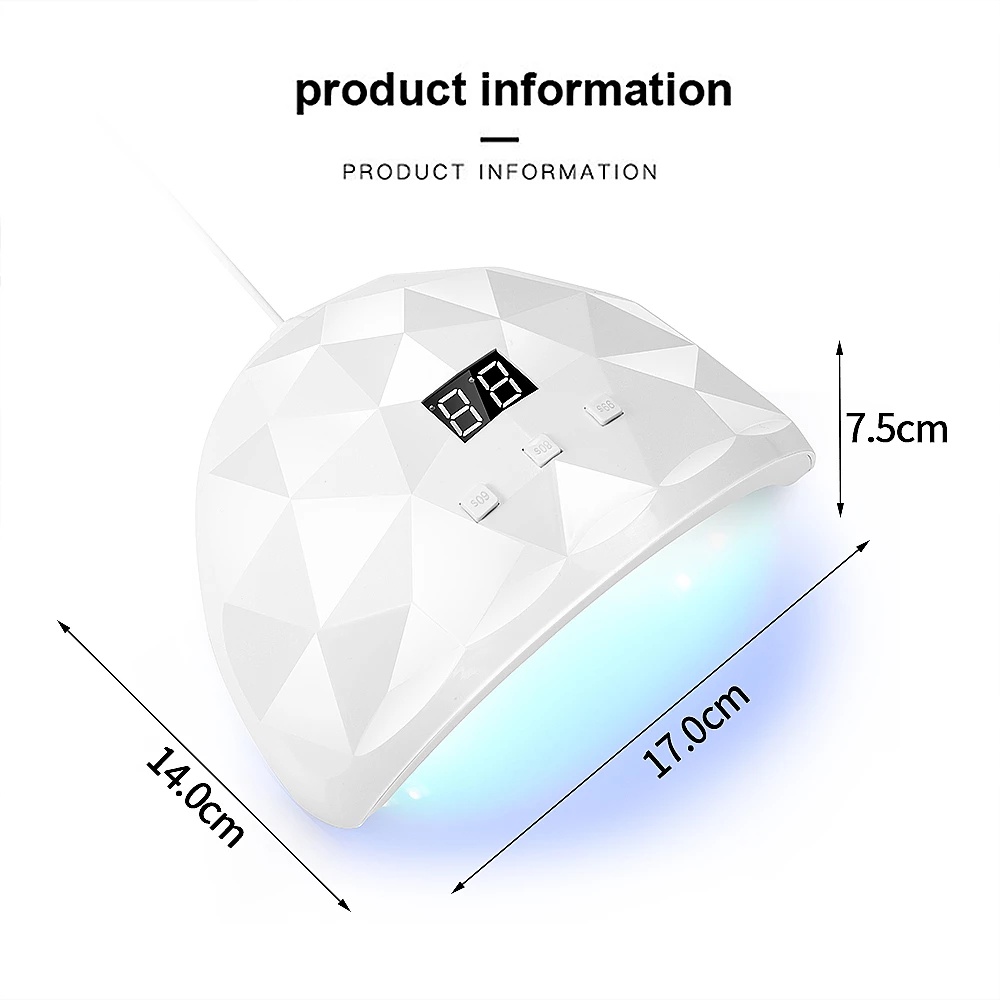 [Hàng mới về] Đèn sấy khô móng gel UV DIY tiện lợi với 2 màu tùy chọn