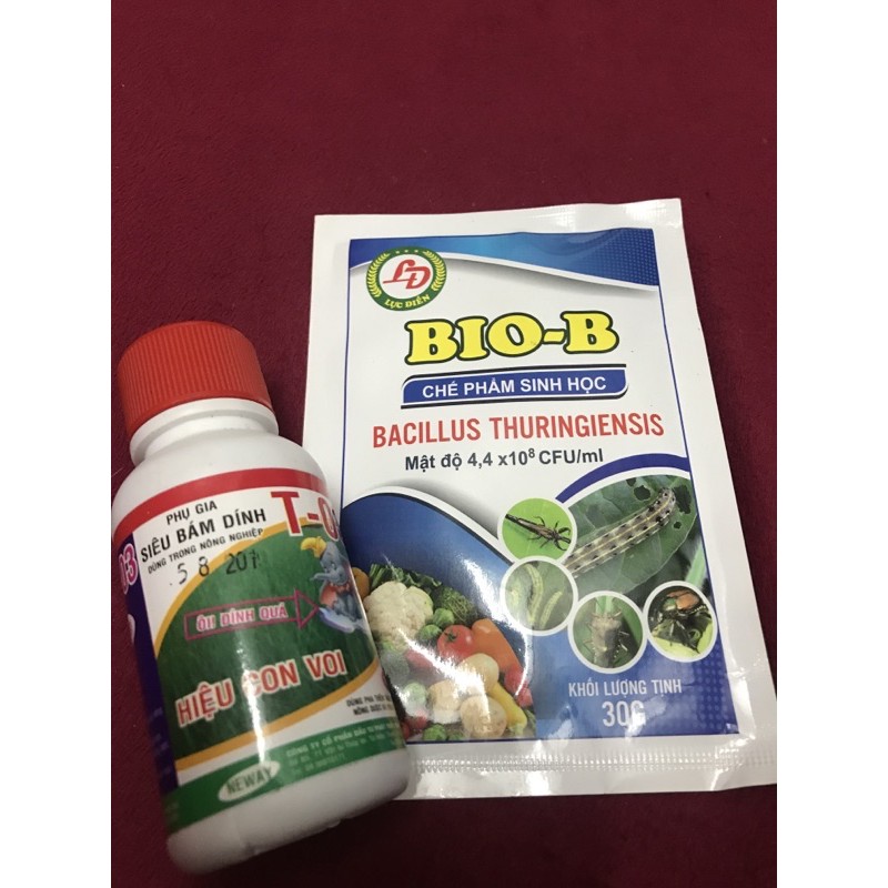 Combo Bio-B và bám dính sinh học, trị trĩ nhện rệp, sùng đất, tuyến trùng, bọ cánh cứng hoa hồng