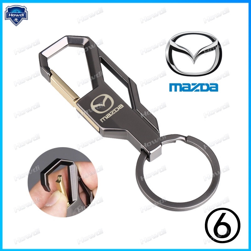 Móc khóa bằng hợp kim sáng tạo có logo cho xe Mazda