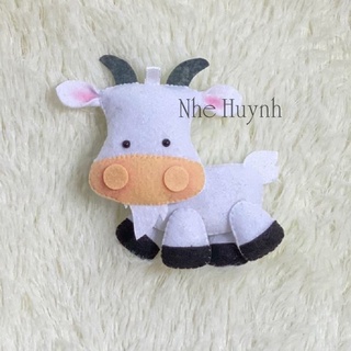 Móc Khóa Vải Nỉ Con Dê (A009)