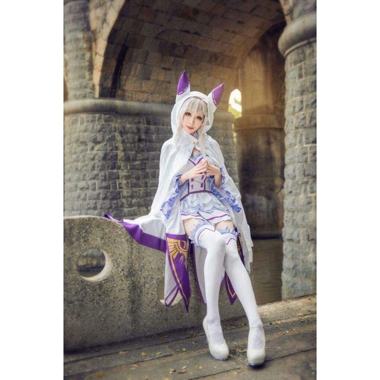 [CÓ SẴN]_Full set từ đầu đến chân Bộ Trang Phục cosplay Nhân Vật Emilia Anime