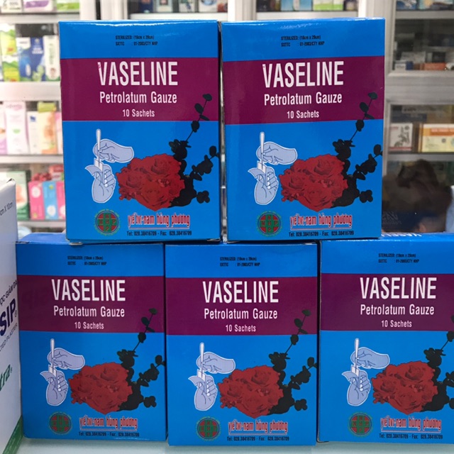 Gạc dán bỏng VASELINE 10 miếng