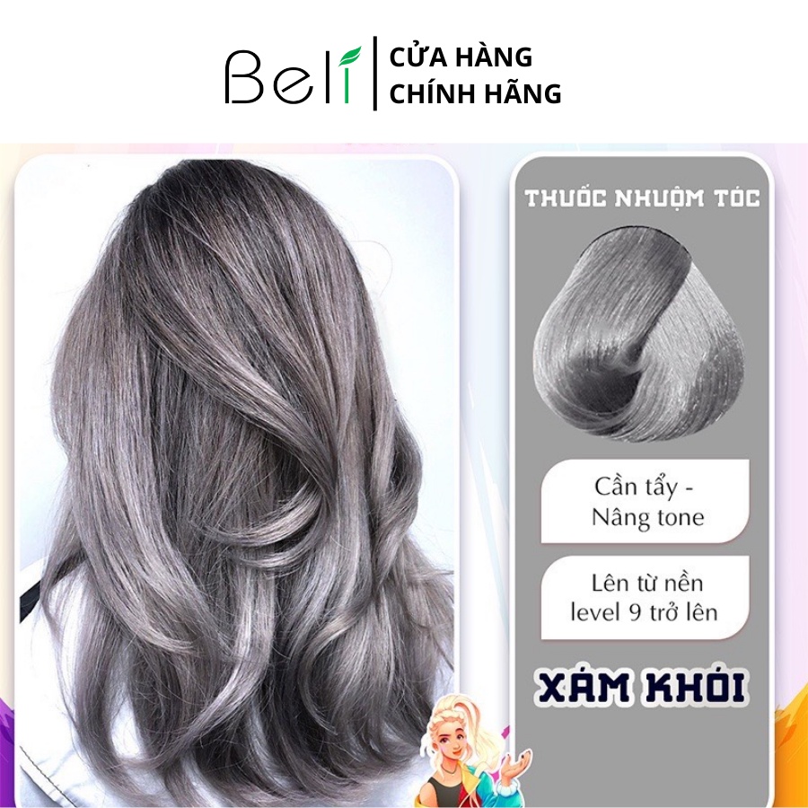 Thuốc Nhuộm Tóc KOOLPRO Màu XÁM KHÓI Tuýp 100g - Beli Official Store