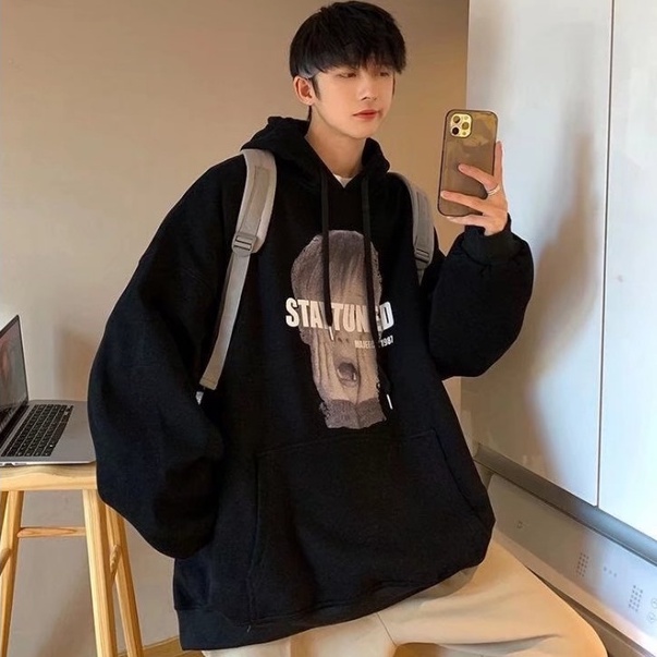 Áo hoodie nam Phong cách Hàn Quốc cộng  kích thước  Bình thường quần áo