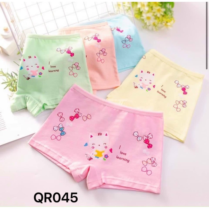 Quần chip đùi mèo set 4 cái 4 màu