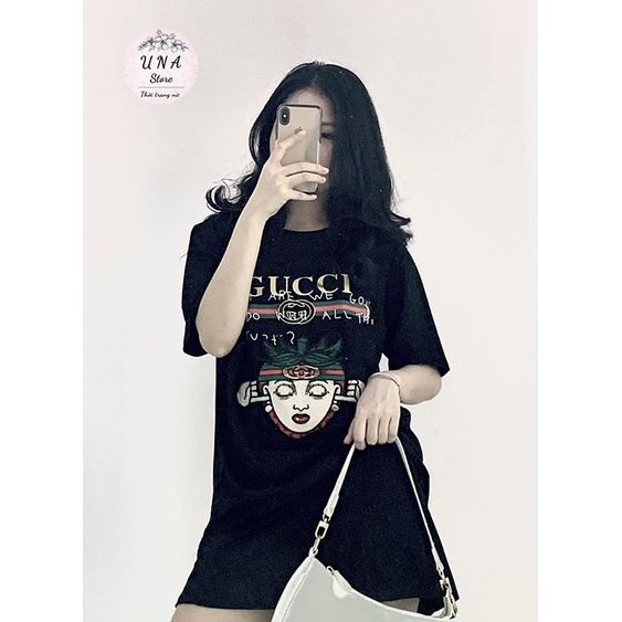 Áo thun nữ Cotton  - Áo phông GUCCI cổ tròn, hàng QC cao cấp - Freesize - A02