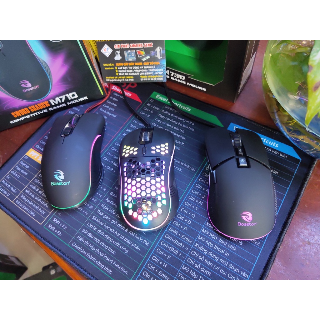 Chuột máy tính Gaming LED RGB Bosston M730/ M750/ M710 - Chuột Gaming có dây giá rẻ