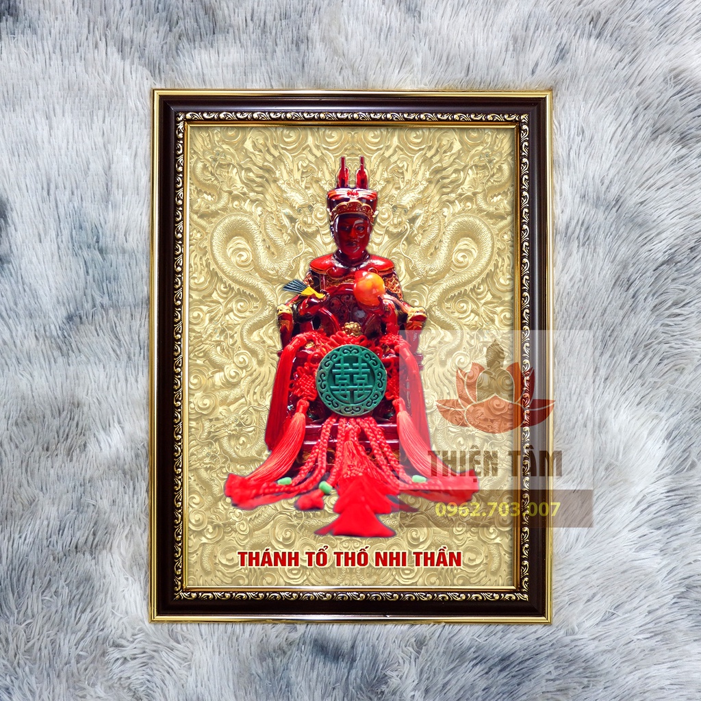 Tranh Thố Nhi Thần 36x48cm chất liệu vải phủ bóng khung composite xịn xò