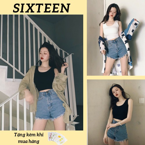 Áo Ba Lỗ, Áo Croptop Ôm Body Phong Cách Ullzang SIXTEEN.