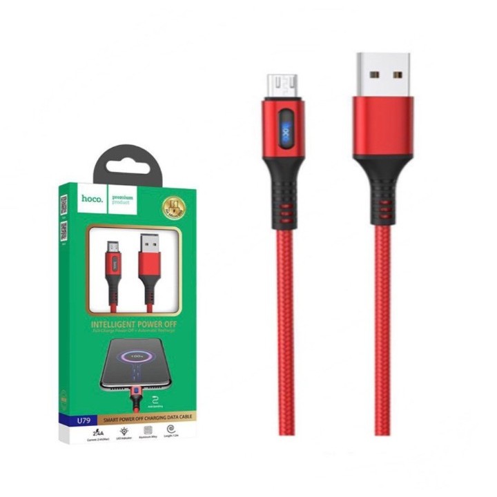 Dây Cáp Sạc Tự Ngắt Thông Minh Hoco U79 Micro usb Chiều Dài 1.2M