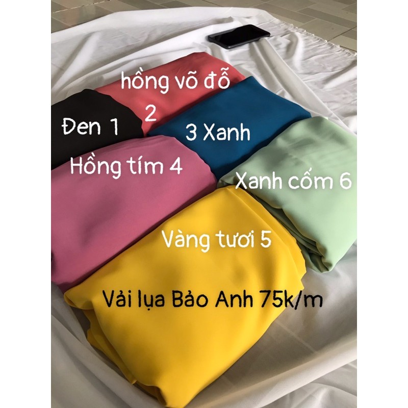 Vải Lụa BẢO ANH - 75k/m chất dày vừa thích hợp lên áo dài - áo sơ mi - thích hợp lên váy áo đồng phục nhà trường