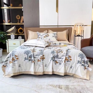 Bộ Chăn Ga Gối Lụa Thái 4 Món Cao Cấp, bo chun miễn phí