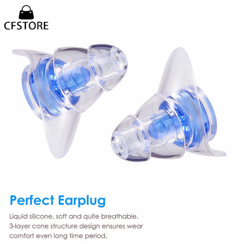 Cặp nút bịt tai cách âm bằng gel silica giúp ngủ ngon tiện dụng