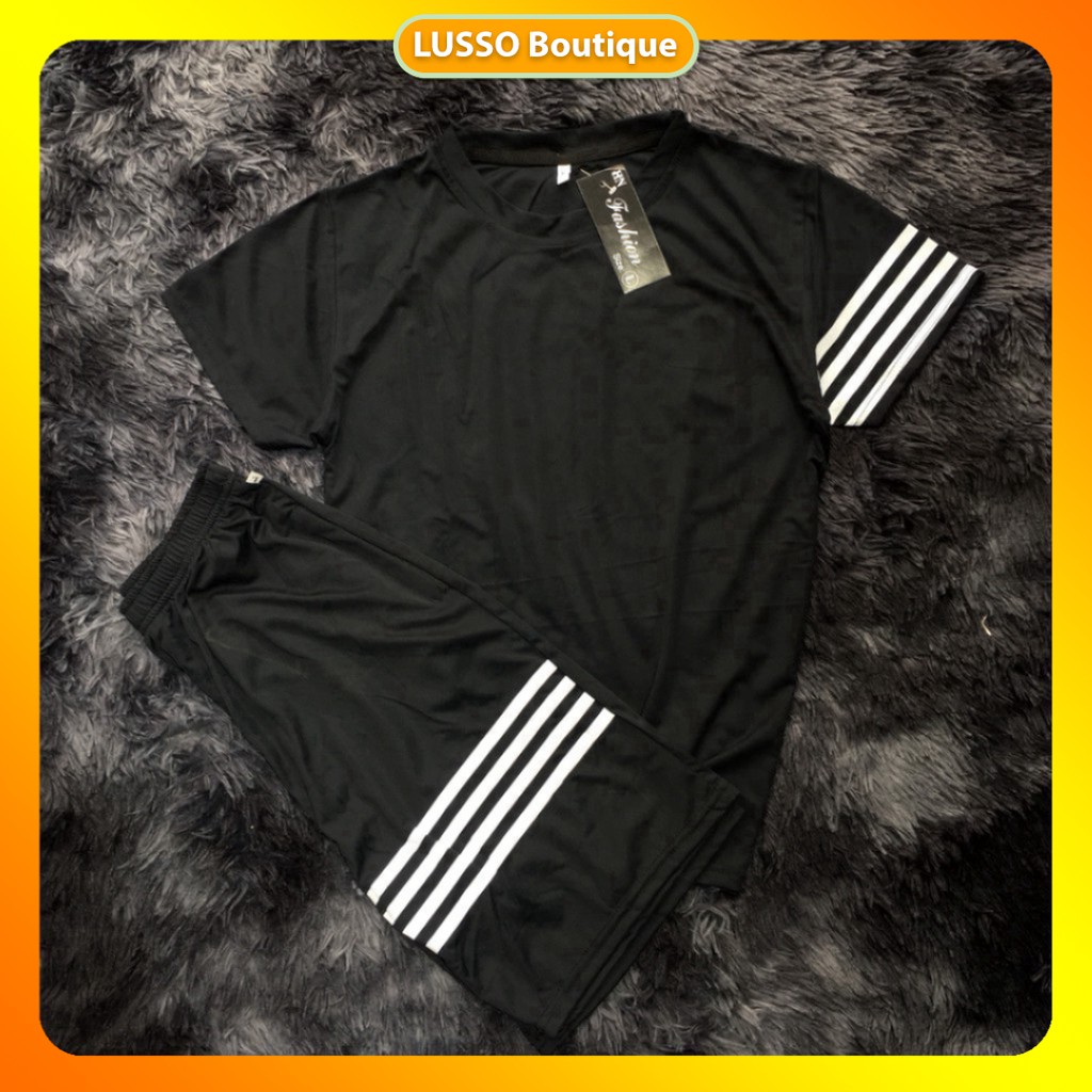 [FreeShip] Bộ thể thao Nam, Bộ quần áo Nam kẻ ngang 4 VẠCH cực đẹp, co dãn, thoáng mát . | BigBuy360 - bigbuy360.vn