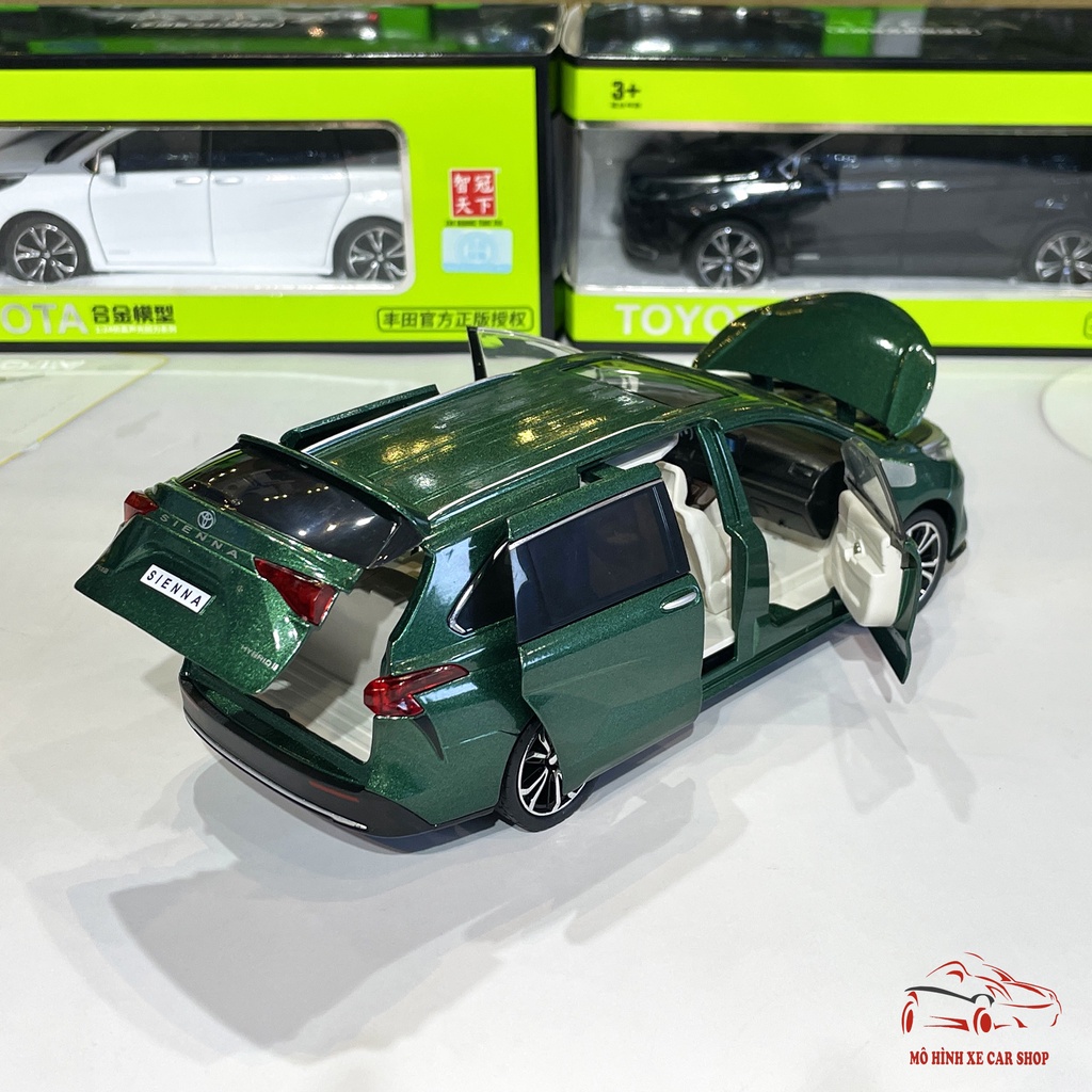 Mô hình xe ô tô bằng sắt Toyota Sienna tỉ lệ 1:24 hãng Hongsen 3 màu