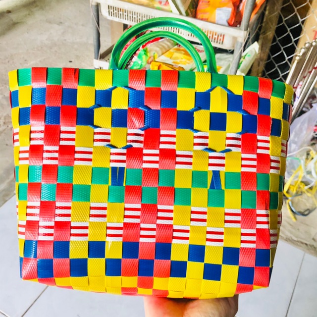 Giỏ nhựa đan - mini