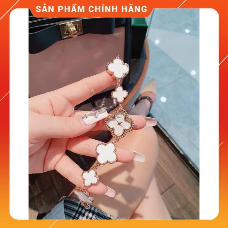 ĐỒNG HỒ NỮ Vancleef DÂY KIM LOẠI DẠNG LẮC TAY hoa văn sang trọng