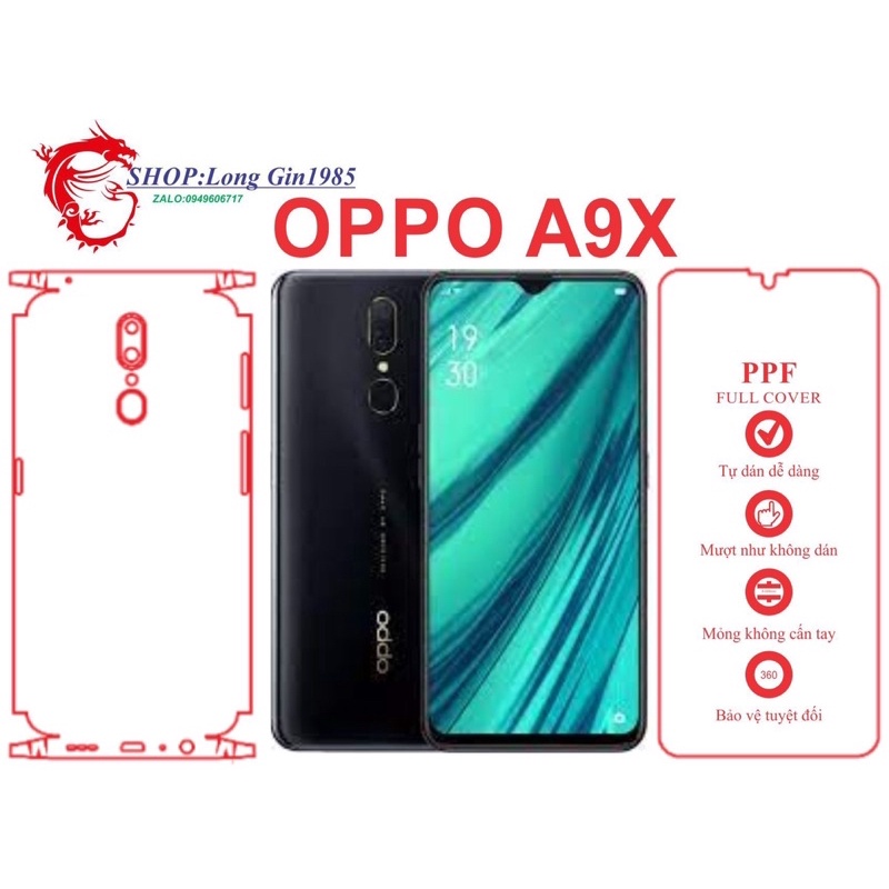 Oppo A9X miếng dán trong Ppf mặt sau và mặt trước chống va đập chống trầy xước