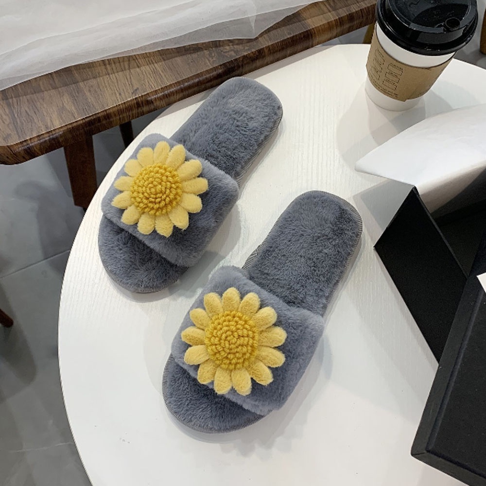 Dép bông hoạ tiết Hoa Cúc Đi Trong Nhà Siêu Xinh