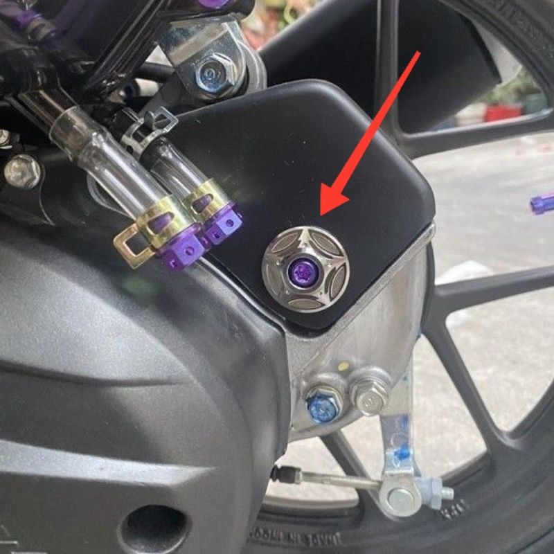 Gù Inox Gắn Dưới Chân Phuộc VARIO AB AirBlade CLICK Kèm Ốc Titan