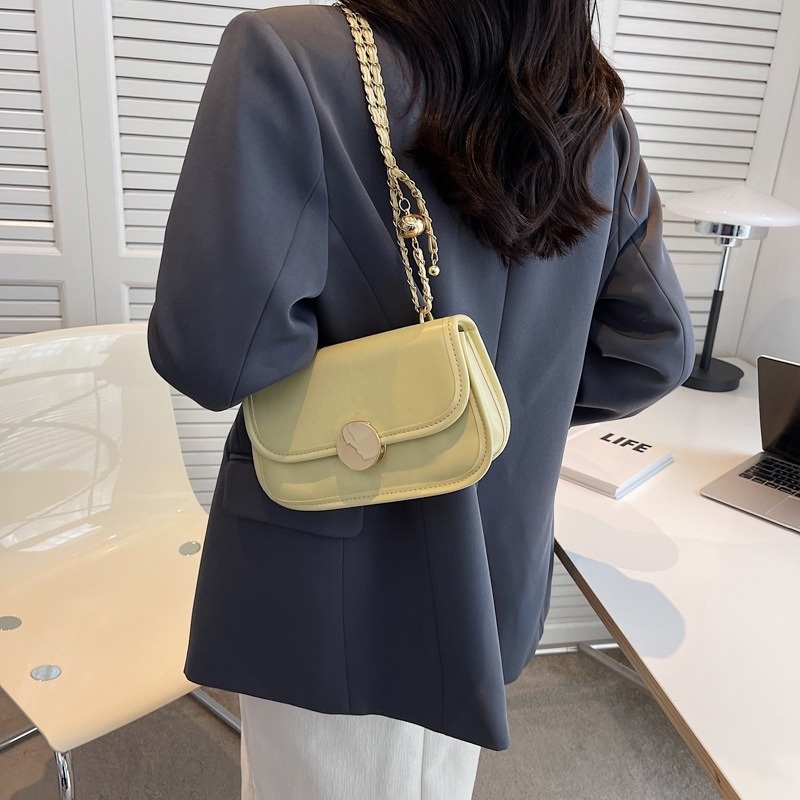 Túi Đeo Chéo Quai Xích Dáng Vuông Nhỏ Thiết Kế Đơn Giản Mới 2022 NB00393