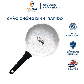 Chảo chống dính bếp từ, chảo bếp từ cao cấp RAPIDO 26-28-30cm đáy phẳng tay cầm chịu nhiệt, dùng mọi loại bếp