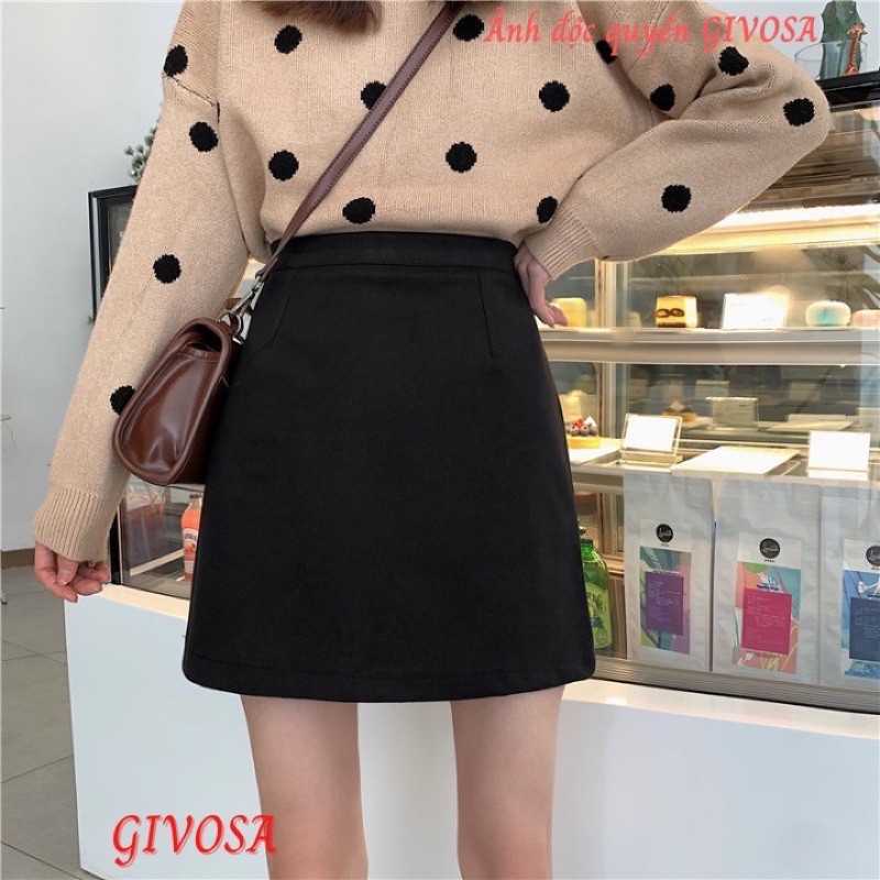 [Mã 12FASHIONSALE1 giảm 10K đơn 50K] chân váy a ngắn, chân váy a có quần chống lộ m562