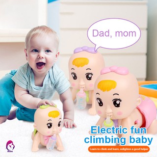 Đồ chơi hình em bé tập bò giáo dục cho bé kèm nhạc