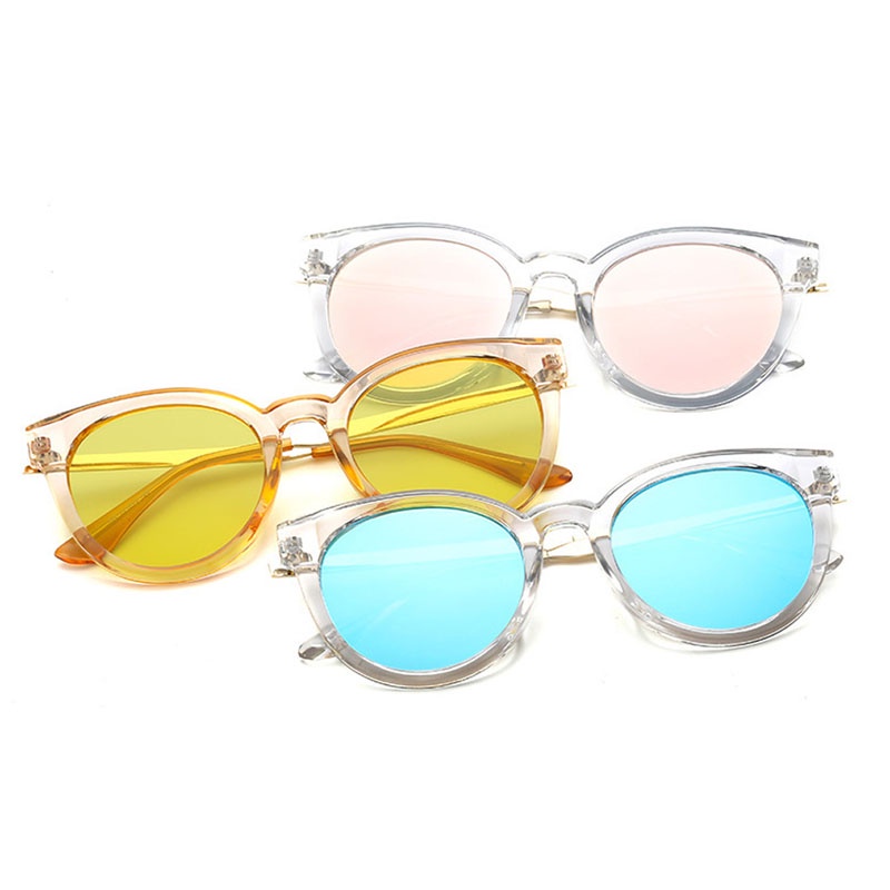 Kính Mát Mắt Mèo Oversize Gọng Kim Loại Phong Cách Retro Cho Nữ