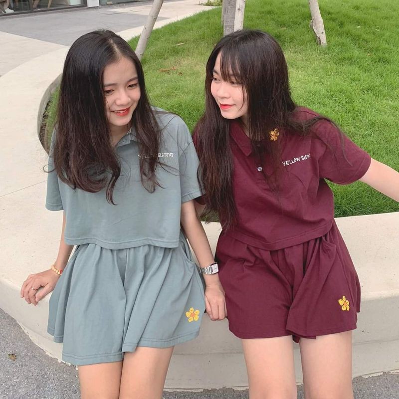 set rời áo+ váy ngắn
