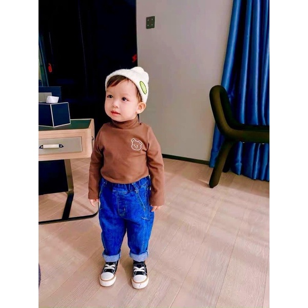 COMBO 4 ÁO GIỮ NHIỆT THÊU GẤU CHO BÉ