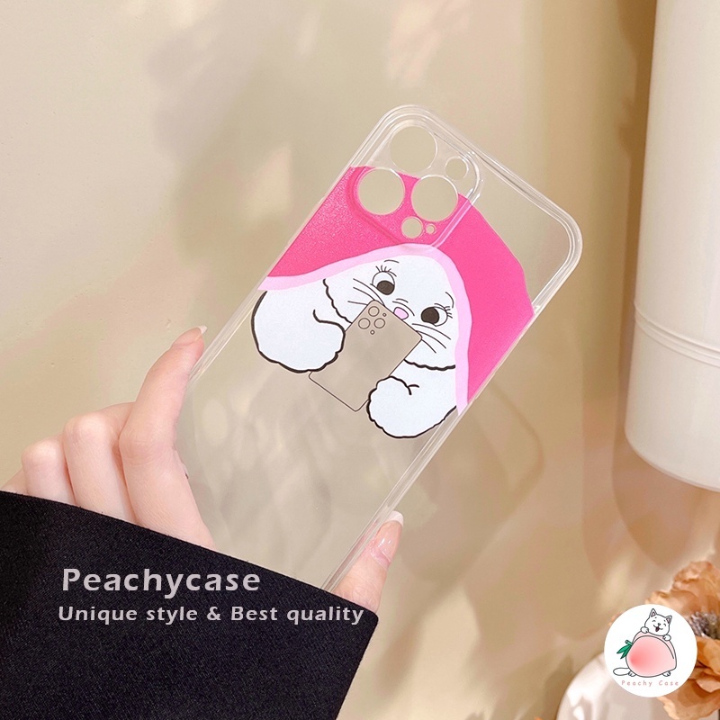 Ốp Điện Thoại TPU Mềm Trong Suốt In Hình Mèo Hoạt Hình Cho iPhone 13 12 Pro Max 11 Xr Xs Max X 7 8 Plus Se 2020