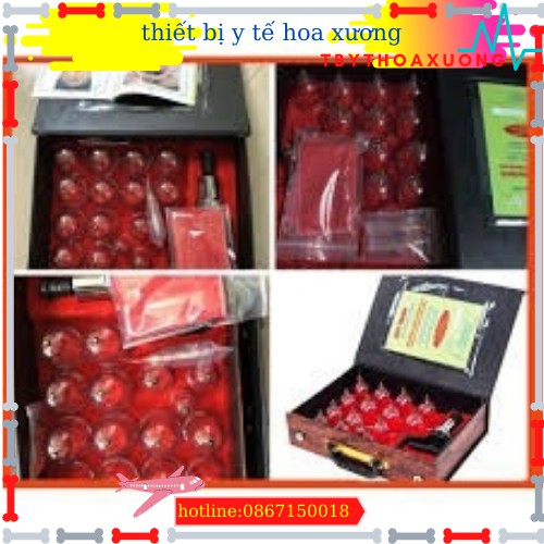 Bộ giác hơi không dùng lửa Duy Thành  Valy nâu vân gỗ cao cấp-thietbiytehoaxuong