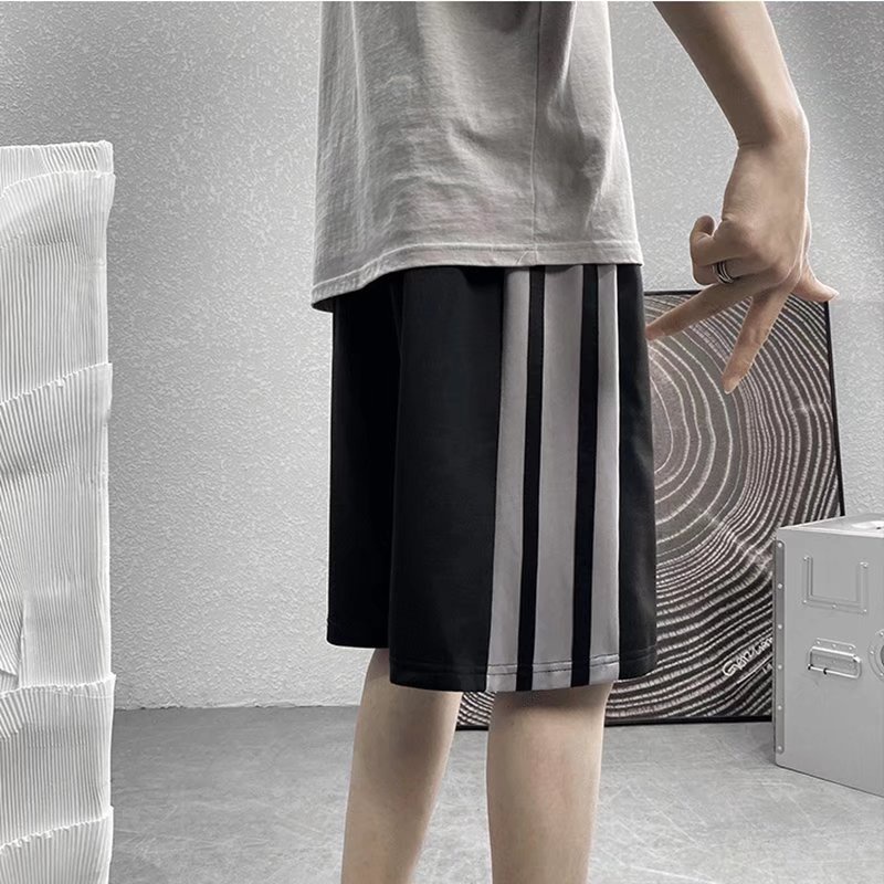 Quần Short Thể Thao Ống Rộng Kẻ Sọc Thời Trang Mùa Hè Hàn Quốc Cho Nam Size M-3XL