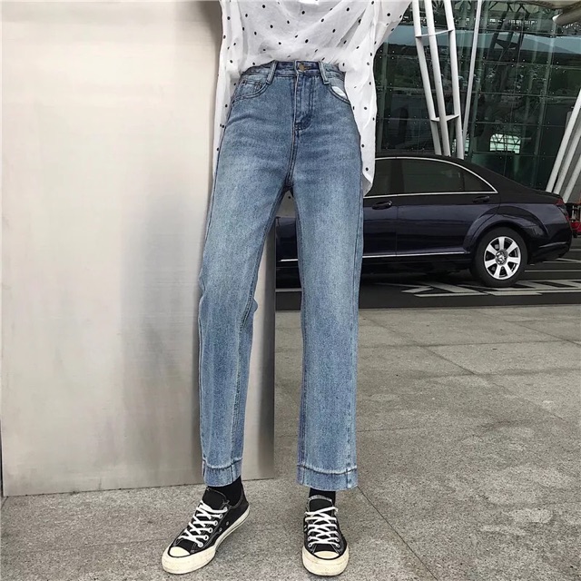 QUẦN JEANS BOYFRIEND DÁNG ĐỨNG MÀU VINTAGE | BigBuy360 - bigbuy360.vn