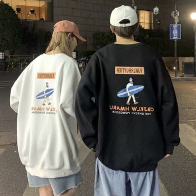 Áo Sweater lướt ván (chất nỉ lót bông, vải mịn siêu xinh ) [Video thật 100% CHILIF 🖤 freeship ) | BigBuy360 - bigbuy360.vn